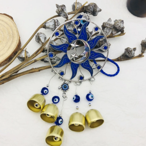 Blue Eyes Wind Chimes Wall Hanging Pendant With Bells Garden Decoration Crafts - Wall Home Decor Enhancement