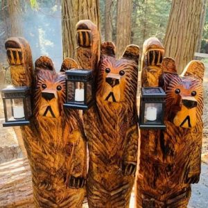 Obsidian Carved Small Girl Crystal Panda Statue Limited Edition Bear Chainsaw Carving - Home Decor Gifts Healing Quartz Cartoon Figurine