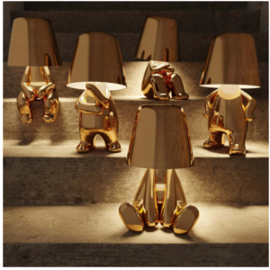 Modern Little Golden Man Led Table Lamp - Touch Control Dimmable Eye Protection Desk Light Home Decor