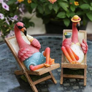 Flamingo Recliner Home Decor Ornament