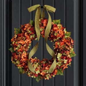 Fall Hydrangea Wreath For Front Door - Rustic Home Decor