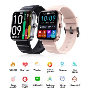 Blood Pressure Monitor Device - Bcf21pro Blood Sugar Blood Pressure Heart Rate Blood Oxygen Sleep Monitoring Waterproof Smartwatch