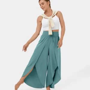 High Waisted Split Wide Leg Quick Dry Casual Pants