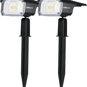 Solar Spotlights Outdoor.40 Leds Color Changing Rgb Landscape Path Lights.usb & Powered Multicoloured Spotlights.14 Colors Auto Cycling For Yard.garden.2 Pack