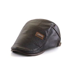 2023 High Quality Trendy Leather Beret