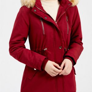 Women's Warm Fashion Winter Coat With Removable Hood