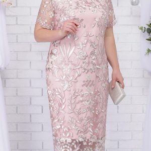 Women's Dress Embroidered Floral Lace Cocktail Party Dress Mother Of The Bride Dress