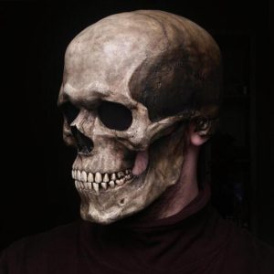 Halloween Skull Mask Movable Jaw Horror Skeleton Mask Full Head Helmet Adults Cosplay Evil Call Of Duty Masquer