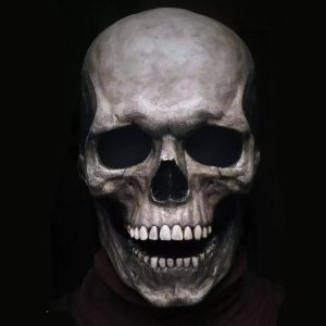 Halloween Full Head Skull Mask With Movable Jaw