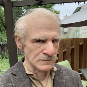 Old Man Mask Latex Halloween Cosplay Party Realistic Full Face Cover Headgear