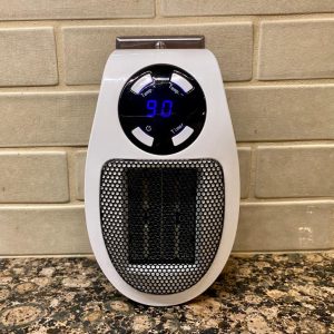 Wall Heaters - Plug-in Personal Space Heater with LED Display, Portable Electric Wall Outlet Heater, Adjustable Thermostat & Timer for Small Rooms