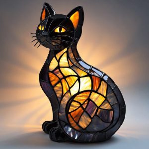 Mystic Cat Resin Art Lamp - Magic Cat A Variant