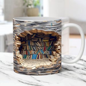 3d Bookshelf Mug - C