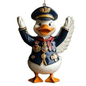 Military Army Duck Resin Statue Unique Home Decor, Perfect Size For Display