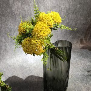 Simulation Oat Fruit Cluster Artificial Floral Greenery Bouquet for Home Decor, Wholesale Milan Fruit Arrangement - Yellow