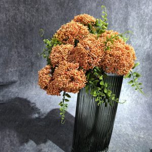 Simulation Oat Fruit Cluster Artificial Floral Greenery Bouquet for Home Decor, Wholesale Milan Fruit Arrangement - pink