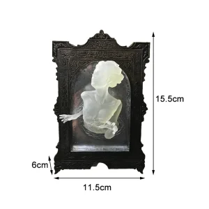 Resin Devil's Hand Wall Decor | Gothic Ghost Mirror Luminous Craft | Spooky Photo Frame | Halloween Gift - C