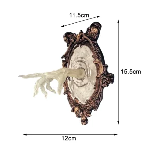 Resin Devil's Hand Wall Decor | Gothic Ghost Mirror Luminous Craft | Spooky Photo Frame | Halloween Gift - B