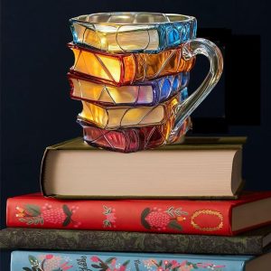 350ml Book Mug Glass Book Mug Coffee Drinking Cups Vintage Drinkware Tumbler Home Decor Water Cup For Readers Writers