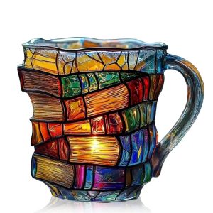 Solymall Bookhaven Mug Painted Book Mug3D - Style D