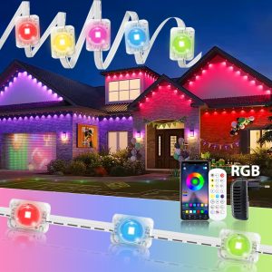 Smart RGBIC Permanent Outdoor String Lights (IP65 Rated)
