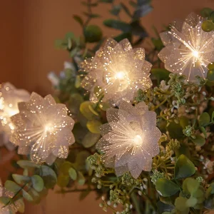 Battery-Operated LED Fiber Optic Flower String Lights (2M/3M)