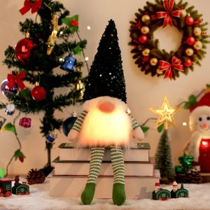 30cm LED Lighted Christmas Gnome Plush Doll Decoration - D1 45CM