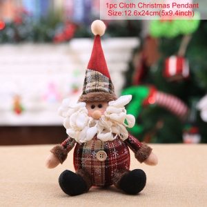 Telescopic Plush Reindeer Christmas Decoration - Adjustable Height Holiday Doll - 04