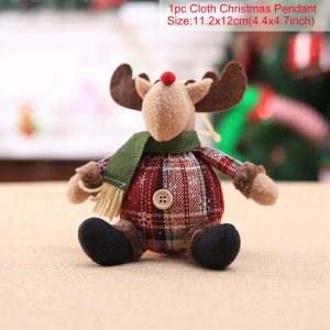 Telescopic Plush Reindeer Christmas Decoration - Adjustable Height Holiday Doll - 06