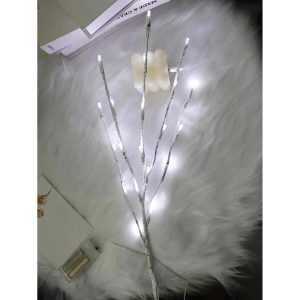Battery-Operated LED White Birch Branch Lights - 28 Inch Twig Decor - Cold White