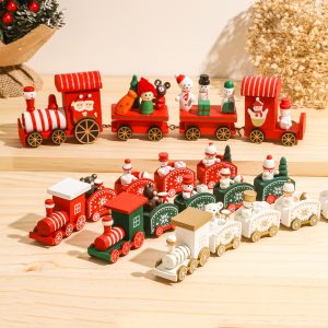 Wooden & Plastic Christmas Decorative Train Model Kit