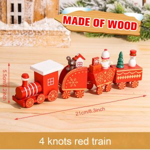 Wooden & Plastic Christmas Decorative Train Model Kit - wooden 01