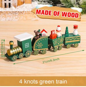 Wooden & Plastic Christmas Decorative Train Model Kit - wooden 02
