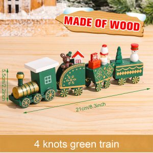 Wooden & Plastic Christmas Decorative Train Model Kit - wooden 02