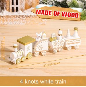 Wooden & Plastic Christmas Decorative Train Model Kit - wooden 03
