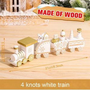 Wooden & Plastic Christmas Decorative Train Model Kit - wooden 03