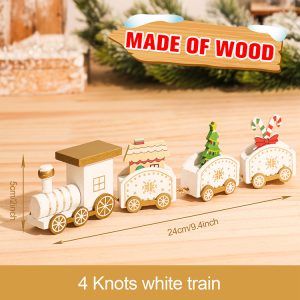 Wooden & Plastic Christmas Decorative Train Model Kit - wooden 09