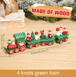 Wooden & Plastic Christmas Decorative Train Model Kit - wooden 12
