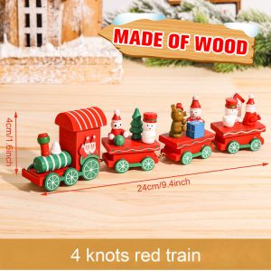 Wooden & Plastic Christmas Decorative Train Model Kit - wooden 13