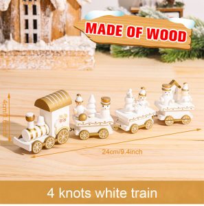 Wooden & Plastic Christmas Decorative Train Model Kit - wooden 14