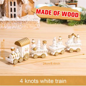 Wooden & Plastic Christmas Decorative Train Model Kit - wooden 14