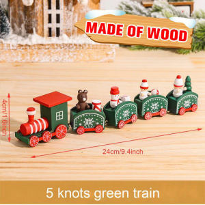 Wooden & Plastic Christmas Decorative Train Model Kit - wooden 15