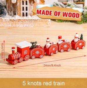 Wooden & Plastic Christmas Decorative Train Model Kit - wooden 16