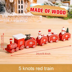 Wooden & Plastic Christmas Decorative Train Model Kit - wooden 16