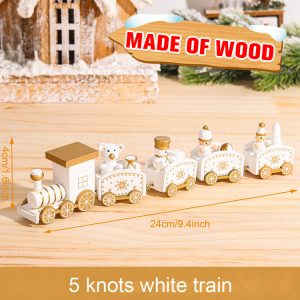 Wooden & Plastic Christmas Decorative Train Model Kit - wooden 17