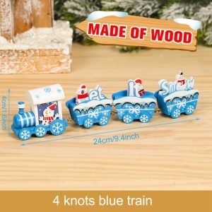 Wooden & Plastic Christmas Decorative Train Model Kit - wooden 22