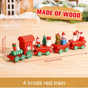 Wooden & Plastic Christmas Decorative Train Model Kit - wooden 23