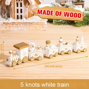 Wooden & Plastic Christmas Decorative Train Model Kit - wooden 24