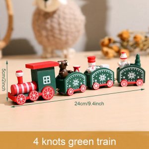 Wooden & Plastic Christmas Decorative Train Model Kit - wooden 26