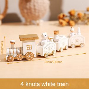 Wooden & Plastic Christmas Decorative Train Model Kit - wooden 27